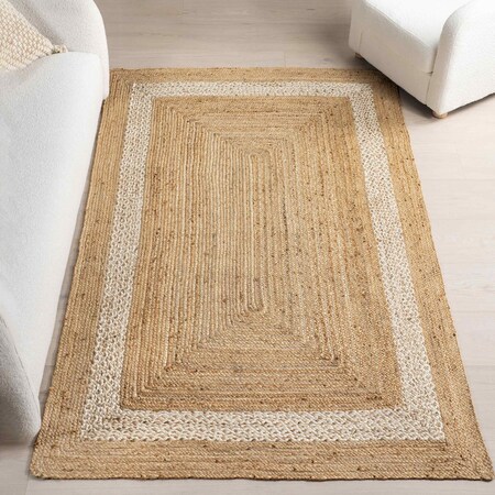 Nuloom Louisa Jute Bordered Area Rug 4ft x 6ft MGNT01A-406